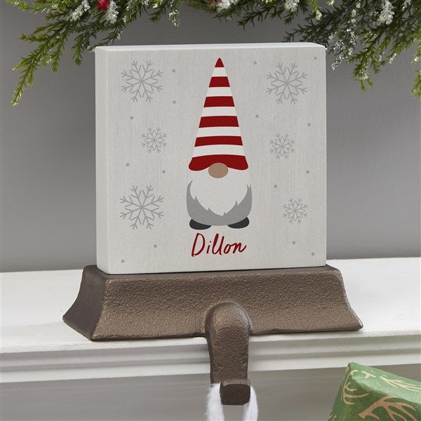 Personalized Christmas Stocking Holder Christmas Gnome