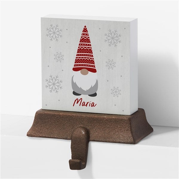 Personalized Christmas Stocking Holder - Christmas Gnome - 37208