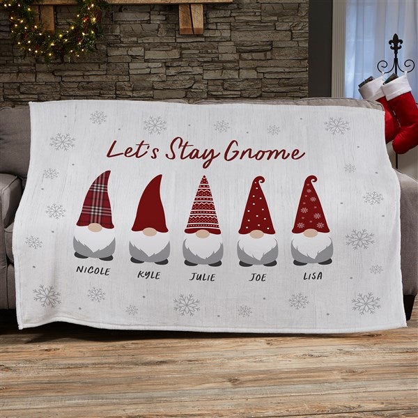 Christmas Gnome Personalized Blanket  - 37210