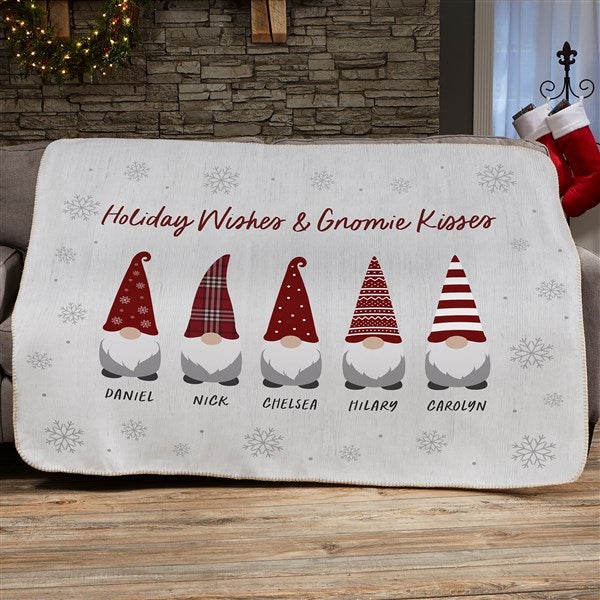 Christmas Gnome Personalized Blanket  - 37210
