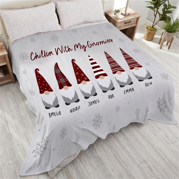 Christmas Gnome Personalized Blanket  - 37210