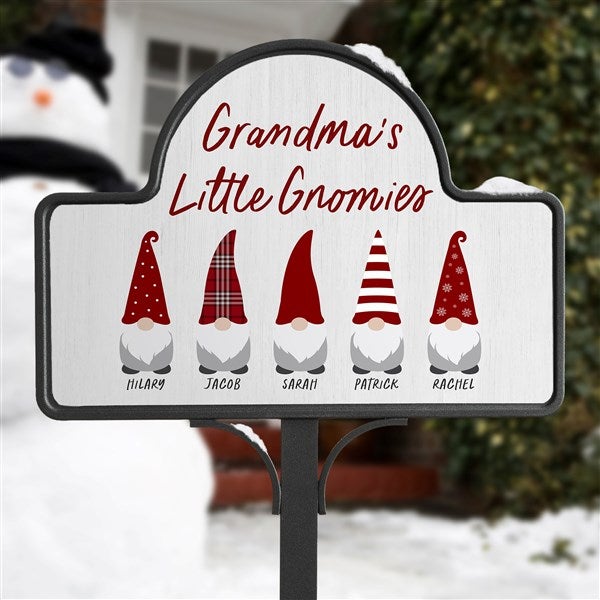 Personalized Magnetic Garden Sign - Christmas Gnome - 37220