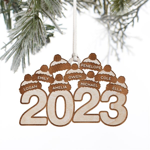 2023 Personalized Wood Ornament - 37227