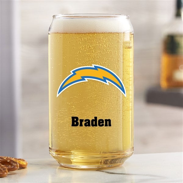 NFL Los Angeles Chargers Personalized Printed Beer Can Glass  - 37257