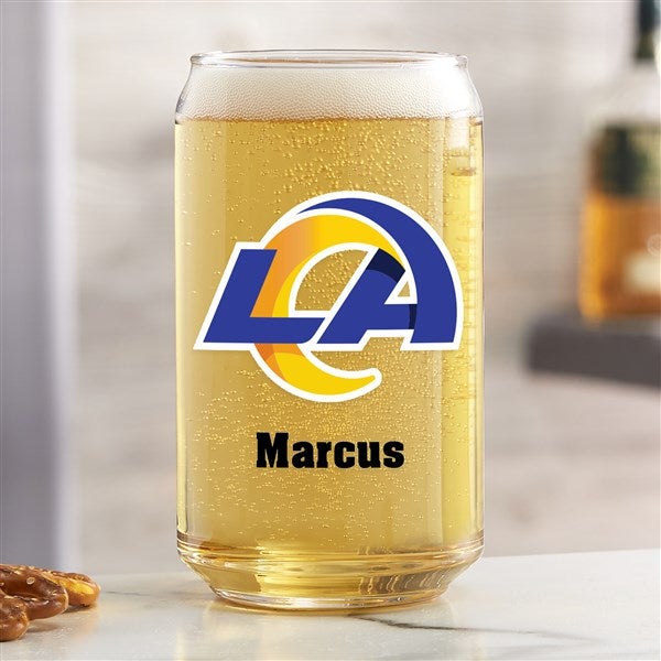 NFL Los Angeles Rams Personalized Printed Beer Can Glass  - 37258