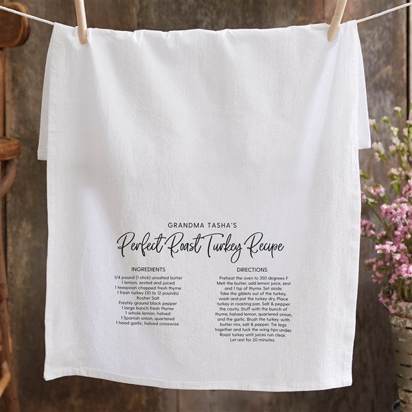 Personalized Flour Sack Towel - Favorite Family Recipe - 37282