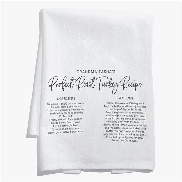 Personalized Flour Sack Towel - Favorite Family Recipe - 37282