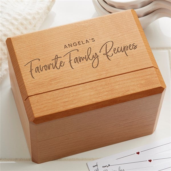 Personalized Recipe Box - Favorite Family Recipe - 37286