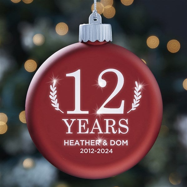 Love Everlasting Personalized LED Glass Ornament  - 37306