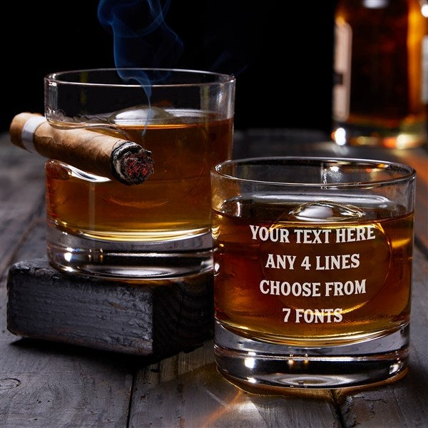 Write Your Own Personalized Cigar Glasses Set of 2