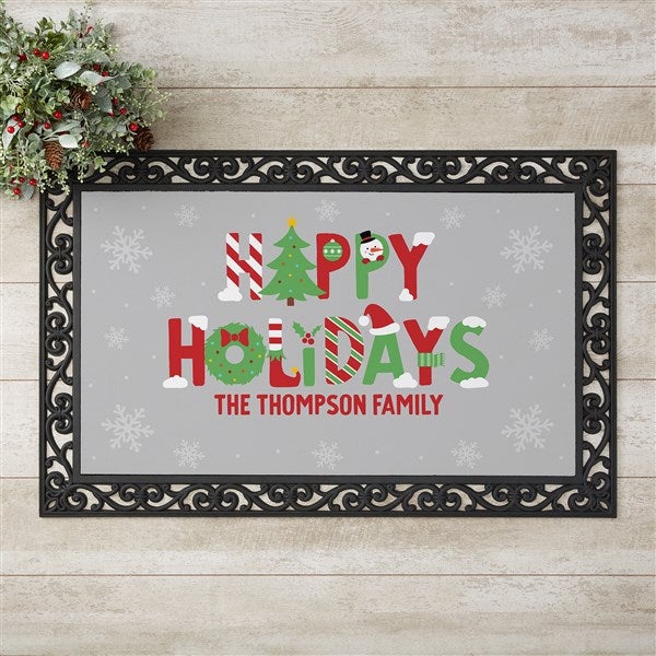 The Joys Of Christmas Personalized Doormat - 37324