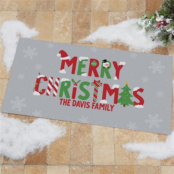 The Joys Of Christmas Personalized Doormat - 37324