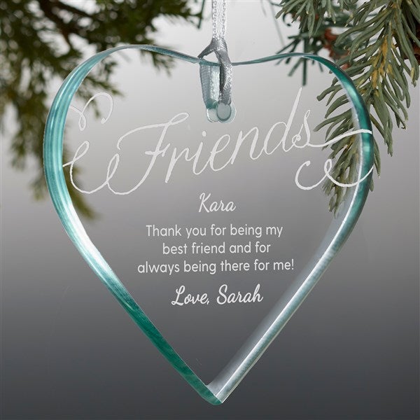 Personalized Heart Ornament - Friends Forever - 37327