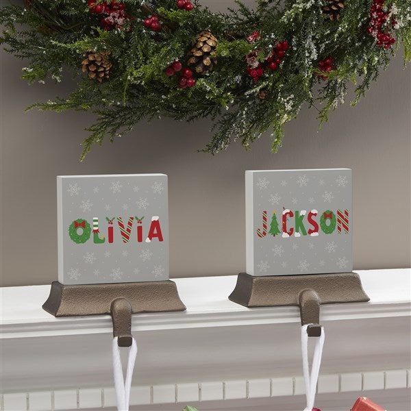 The Joys Of Christmas Personalized Stocking Holder  - 37345