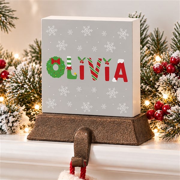 The Joys Of Christmas Personalized Stocking Holder  - 37345