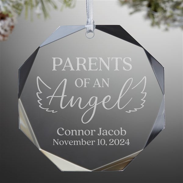 Parents of an Angel Personalized Glass Octagon Ornament - 37357