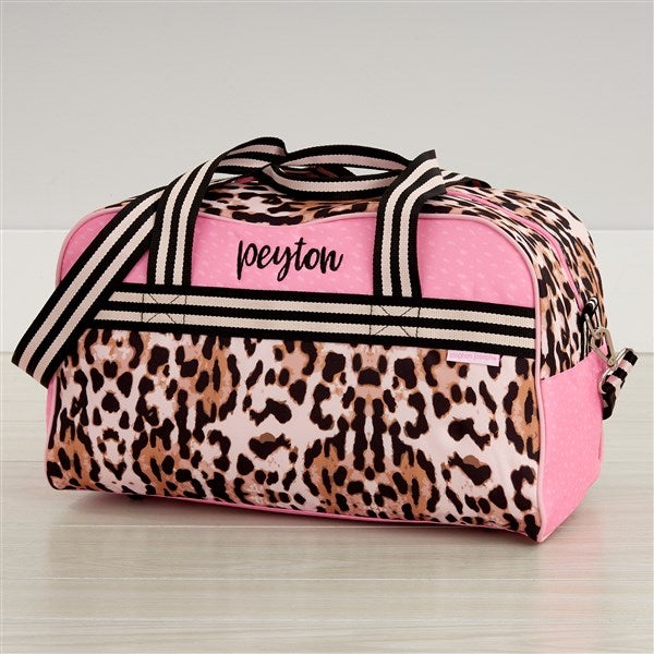 Personalized Leopard Girls Name Embroidered Duffel Bag by Stephen Joseph