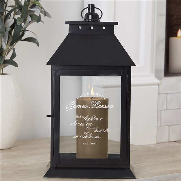 Personalized Decorative Candle Lantern - Memorial Light - 37396