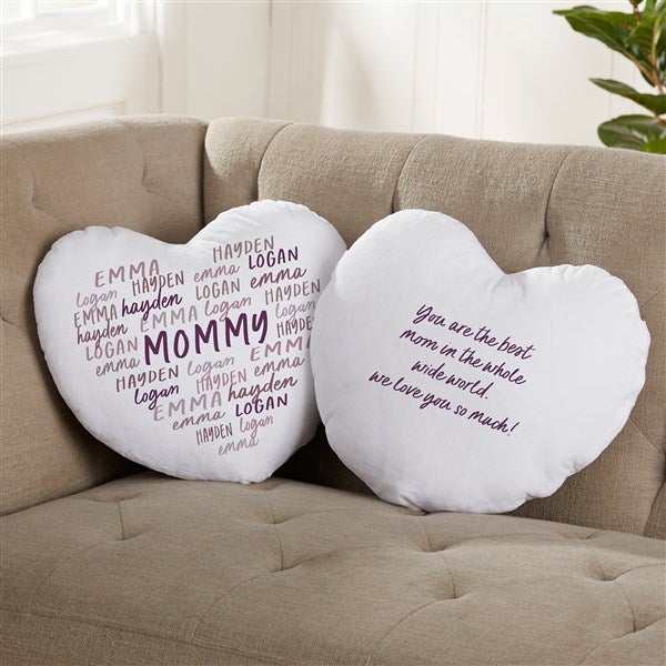 Grateful Heart Personalized Heart Throw Pillow - 37409
