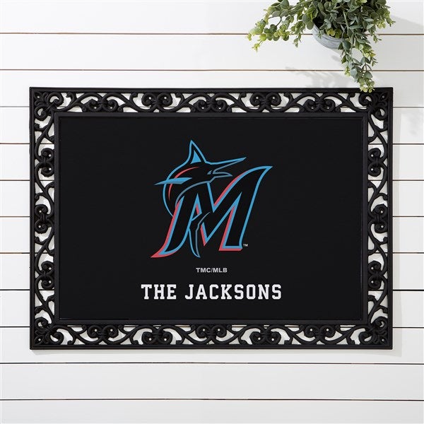 MLB Miami Marlins Personalized Doormats  - 37421