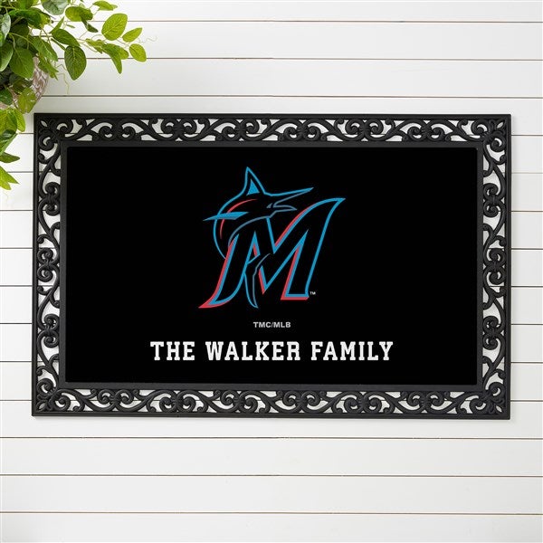 MLB Miami Marlins Personalized Doormats  - 37421