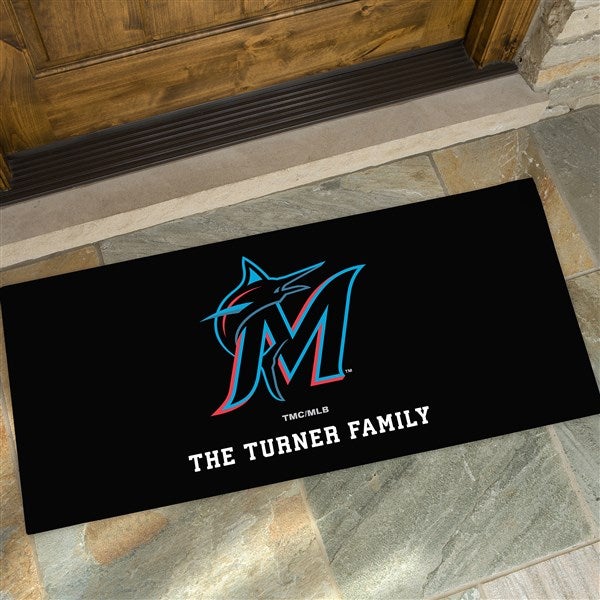 MLB Miami Marlins Personalized Doormats  - 37421