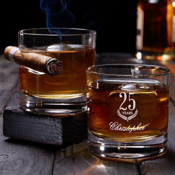 Retirement Years Personalized Cigar Glasses  - 37444