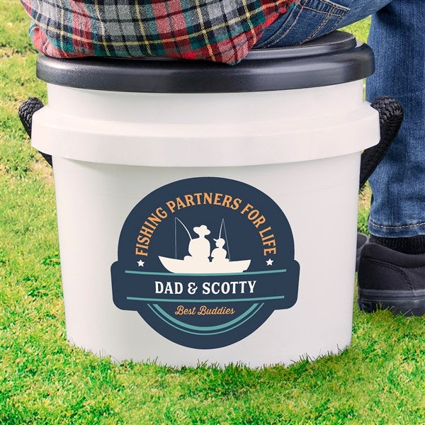 Personalized Fishing Bucket Seat My Buddy