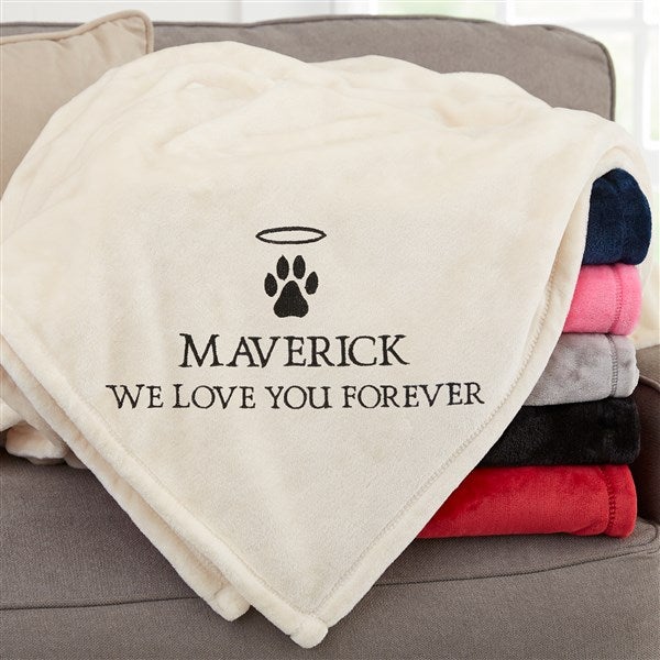 Pet Memorial Halo Personalized Fleece Blanket  - 37465