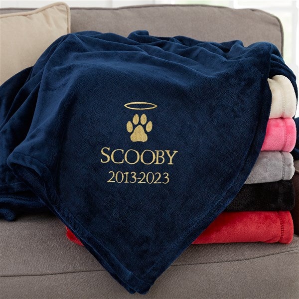 Pet Memorial Halo Personalized Fleece Blanket  - 37465