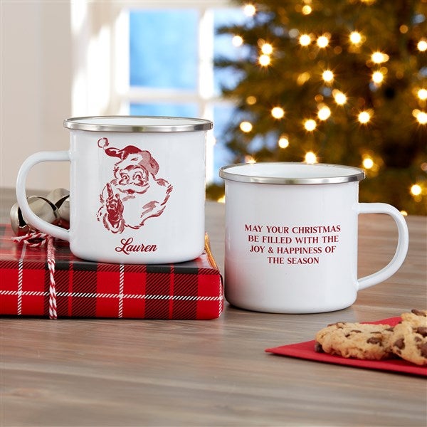 Retro Santa Personalized Christmas Camp Mug  - 37491