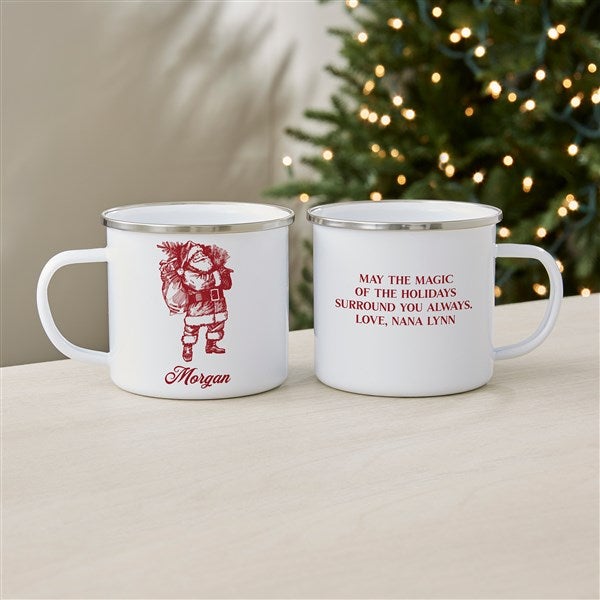 Retro Santa Personalized Christmas Camp Mug  - 37491
