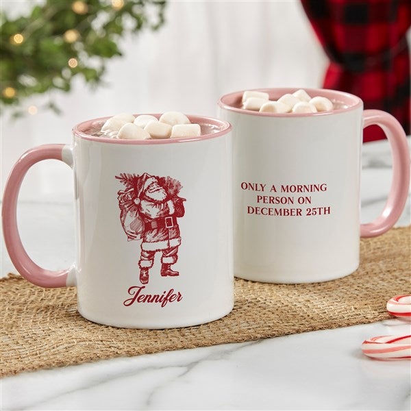 Retro Santa Personalized Coffee Mugs  - 37495