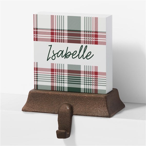 Personalized Christmas Stocking Holder - Fresh Plaid - 37501