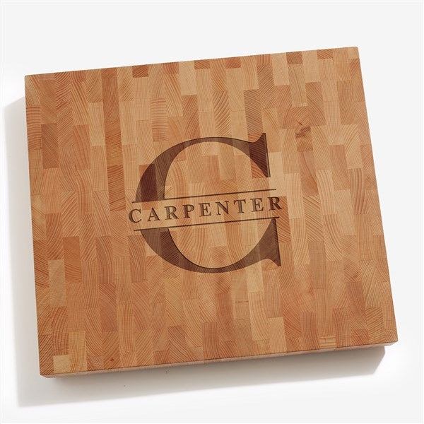 Lavish Last Name Personalized Butcher Block Cutting Board - 37516