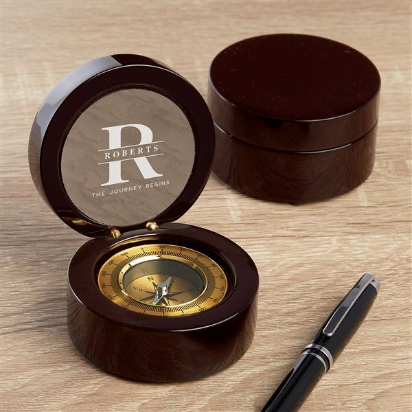 Personalized Navigator Compass - Lavish Last Name - 37519