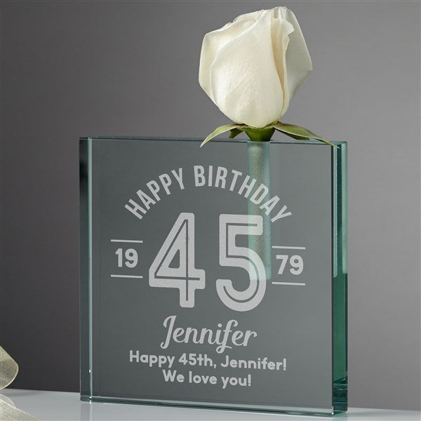 Modern Birthday Personalized Bud Vase  - 37530