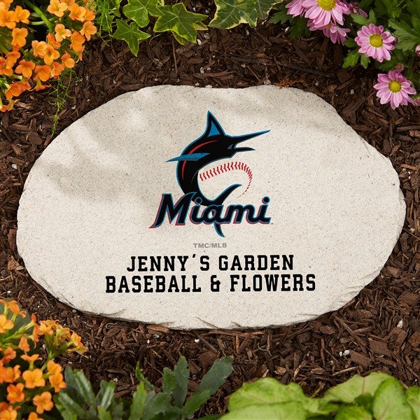 MLB Miami Marlins Personalized Round Garden Stone  - 37539