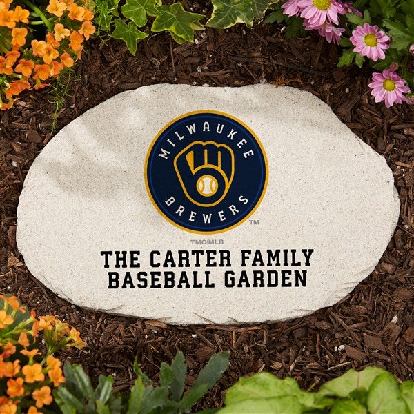 MLB Milwaukee Brewers Personalized Round Garden Stone  - 37540