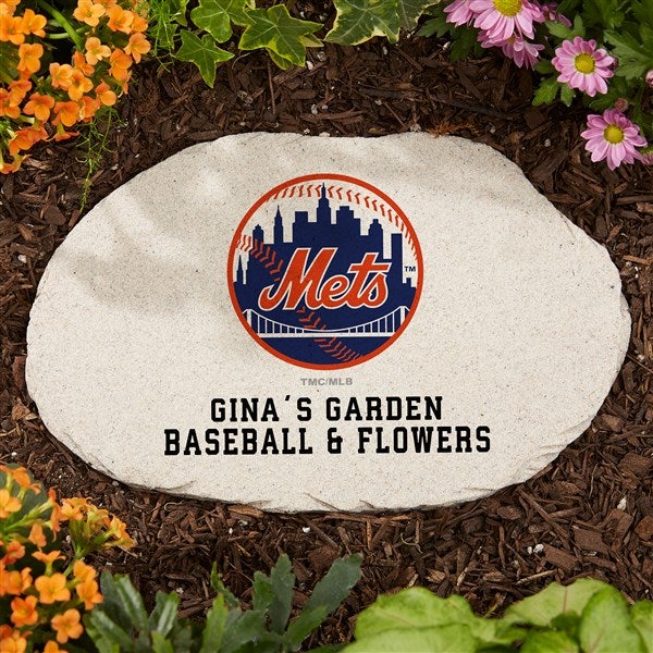 MLB New York Mets Personalized Round Garden Stone