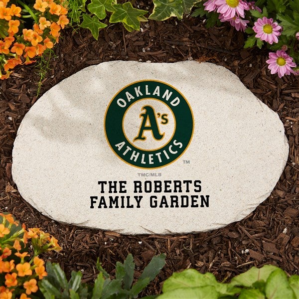 MLB Oakland Athletics Personalized Round Garden Stone  - 37544