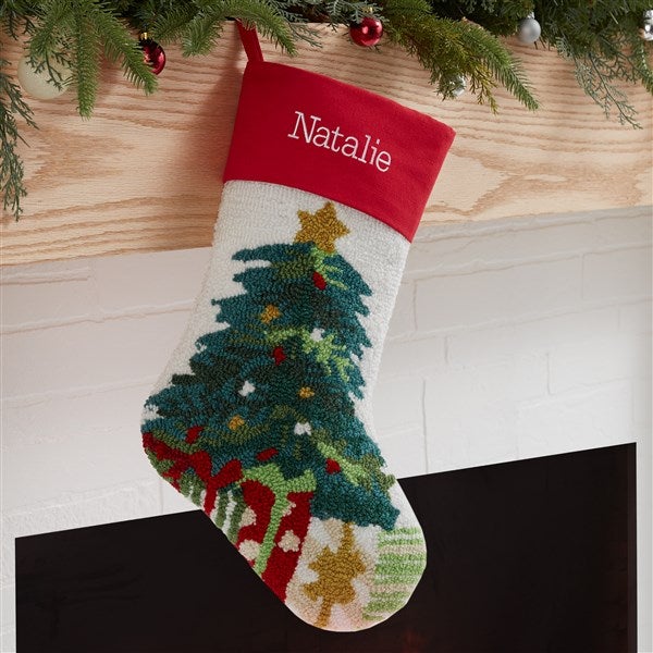 Lands' End Needlepoint Personalized Christmas Stocking 