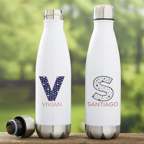 Personalized Insulated Water Bottle - Pop Pattern - 37590