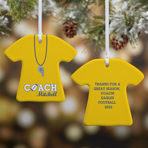 Coach Personalized T-Shirt Ornament  - 37618