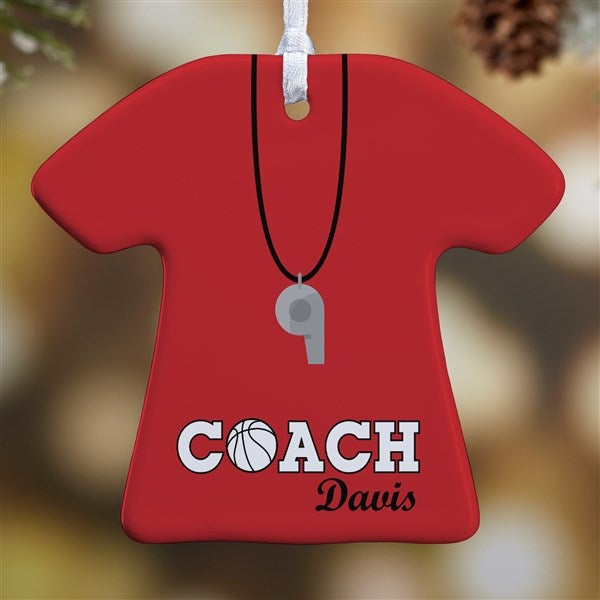 Coach Personalized T-Shirt Ornament  - 37618
