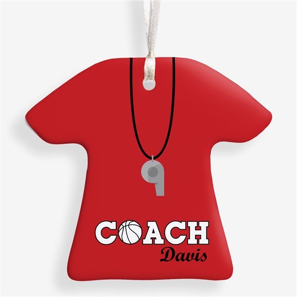 Coach Personalized T-Shirt Ornament  - 37618