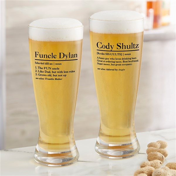 The Meaning of Him Custom Printed Beer Glass  - 37633