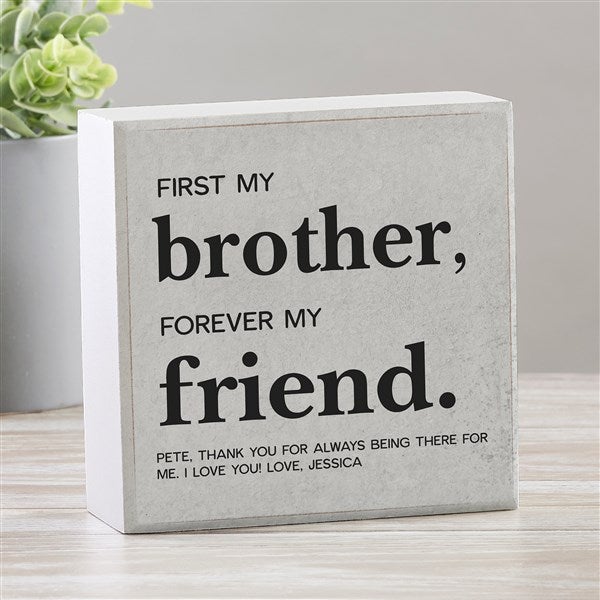 First My Brother Personalized Shelf Block  - 37643