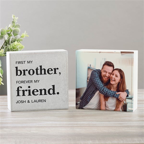 First My Brother Personalized Shelf Block  - 37643