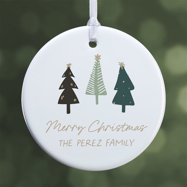 Christmas Aspen Personalized Ornament 2.85" Glossy 1 Sided